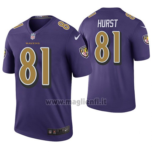 Maglia NFL Legend Baltimore Ravens Hayden Hurst Viola Color Rush